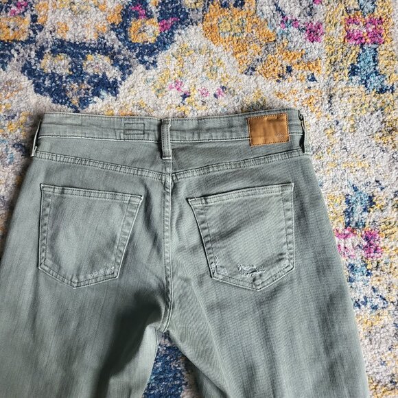 AG Ex boyfriend Slouchy Slim Jeans in Olive Green - Picture 5 of 11